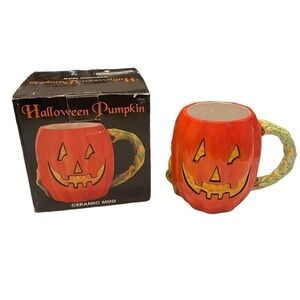 Certified International Pumpkin Mug Susan Winget Ceramic Halloween 22 fl oz j.